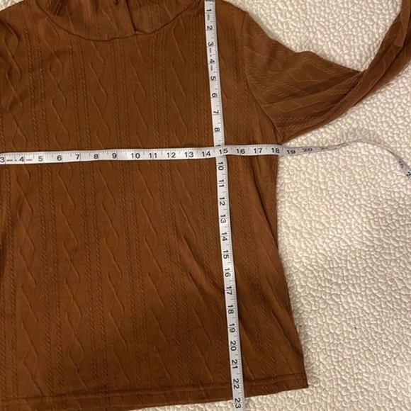 SHEIN Brown Cable Knit Raglan Sleeve Hoodie Small - Picture 11 of 15